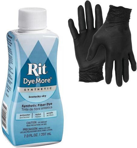 Dye – Rit Synthetic Liquid Fabric Dye for Crafting, Clothing, and Décor – 7 oz. Bottle – with Artisx Nitrile Gloves Included (Frost Gray) in Saudi Arabia
