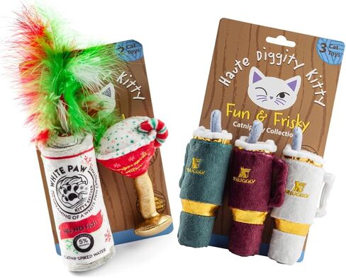 Haute Diggity Kitty Cowgirl Set, Plush Cat Toys Catnip Filled with Interactive Crackle Sound, Safe & Durable Toys for Cat & Kitten, 2 Pcs in Kuwait