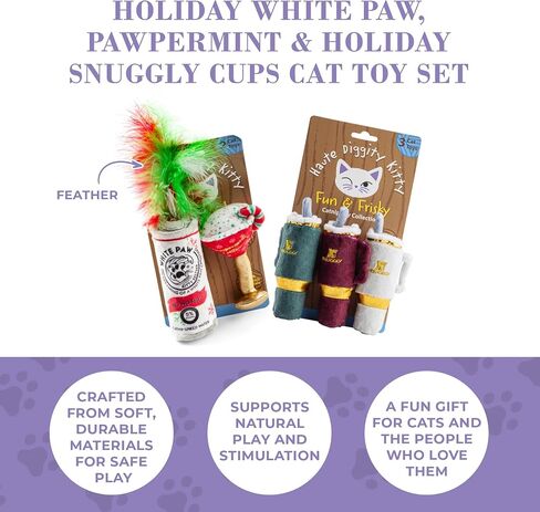 Haute Diggity Kitty Cowgirl Set, Plush Cat Toys Catnip Filled with Interactive Crackle Sound, Safe & Durable Toys for Cat & Kitten, 2 Pcs in Kuwait