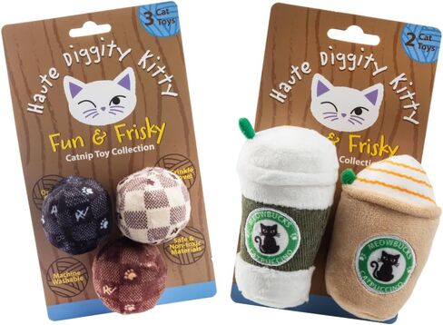 Haute Diggity Kitty Cowgirl Set, Plush Cat Toys Catnip Filled with Interactive Crackle Sound, Safe & Durable Toys for Cat & Kitten, 2 Pcs in Kuwait