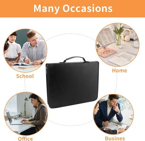 Accordion File Organizer, 12 Pocket Expanding File Folder with Multi Pockets Fireproof Folder with Zipper & Labels Portable Business Fire Safe Storage for Letter A4 Files and More in Kuwait