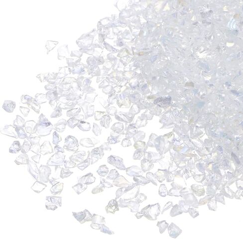 uxcell 20g Crushed Glass Chips, 2-4mm Irregular Metallic Chunky Glitter Glass for Craft DIY Jewelry Vase Filler Epoxy Resin Decoration Purple in Saudi Arabia