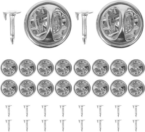 Pin Backs, Lapel Pin Backs, 50PCS Brass Metal Pin Backings for Brooch Tie Hat Badge Insignia in Kuwait