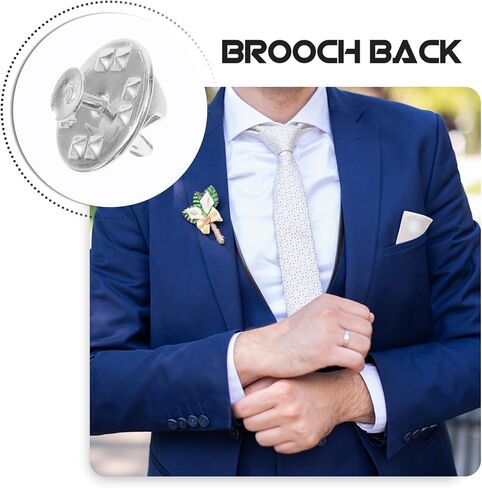 Pin Backs, Lapel Pin Backs, 50PCS Brass Metal Pin Backings for Brooch Tie Hat Badge Insignia in Kuwait