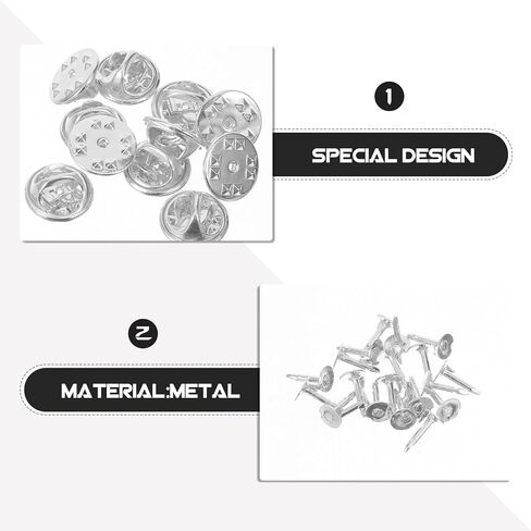 Pin Backs, Lapel Pin Backs, 50PCS Brass Metal Pin Backings for Brooch Tie Hat Badge Insignia in Kuwait
