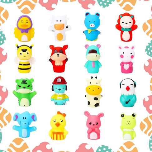 ThinkMax 12pcs Unisex Easter Animal Finger Puppets Toy Pack for Easter Party, Hunt, Basket, Classroom (12 pcs) in Kuwait
