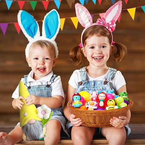 ThinkMax 12pcs Unisex Easter Animal Finger Puppets Toy Pack for Easter Party, Hunt, Basket, Classroom (12 pcs) in Kuwait