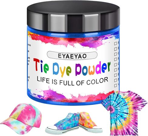 Blue Tie Dye Powder, Fabric Dyes for Clothing, All Purpose Powder Tie Dye, Easy to Use Dye for Cotton, Silk, & Linen, Ultra Concentrated Colors (Blue, 2 Ounce) in Saudi Arabia