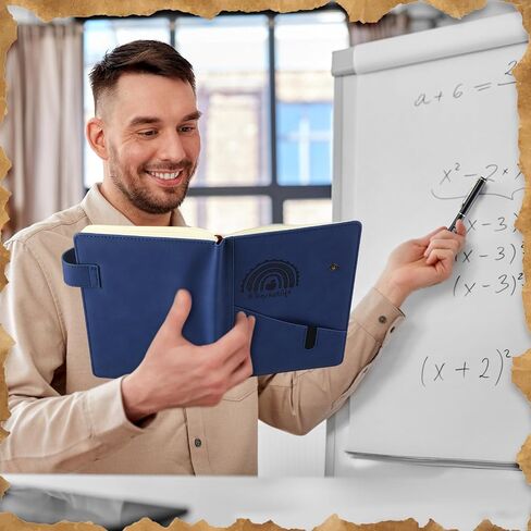 6 Sets 2025 Teacher Appreciation Week Gifts in Bulk Hardcover A5 Leather Notebooks with Pen Teachers' Day Gifts Journal Notepads Thank You Present Office Supplies(Rainbow Style) in Saudi Arabia