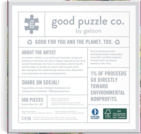 Good Puzzle Co Bookshop Cats – 500 Piece Jigsaw Puzzle Featuring Beautiful Artwork of A Cozy Bookshop Storefront with Cats in Saudi Arabia