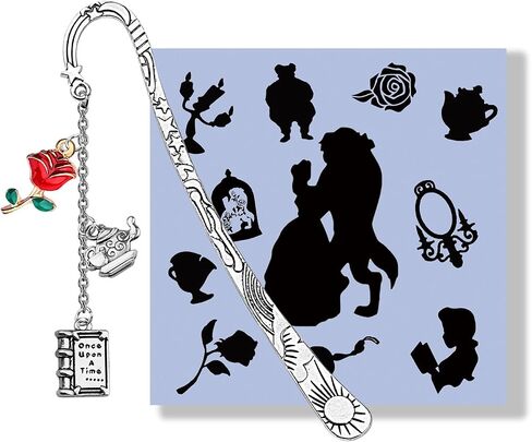 MAOFAED Fairy Tale Gift Princess Belle Gift Metal Bookmark for Reader Book Lover Bookish Bookworm Book Nerd (beautybeast Bookmark) in Kuwait