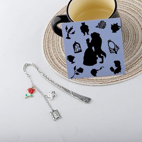 MAOFAED Fairy Tale Gift Princess Belle Gift Metal Bookmark for Reader Book Lover Bookish Bookworm Book Nerd (beautybeast Bookmark) in Kuwait