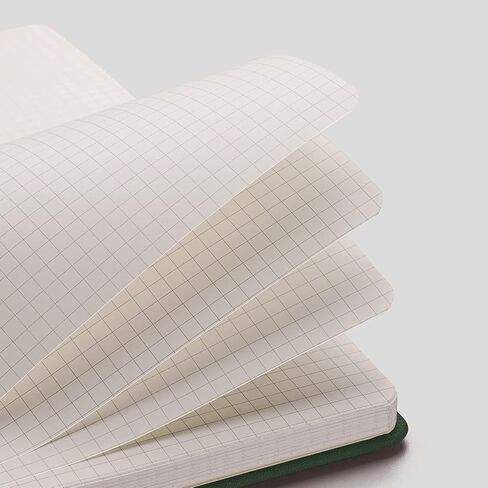 AHGXG Dotted Bullet Grid Journal 2 Pack - A5 Dot Grid Notebook Softcover, Medium 5.75'' × 8.38'', 320 Numbered Pages, 120gsm Thick Dotted Paper, Soft Leather Cover (Black Green) in Kuwait