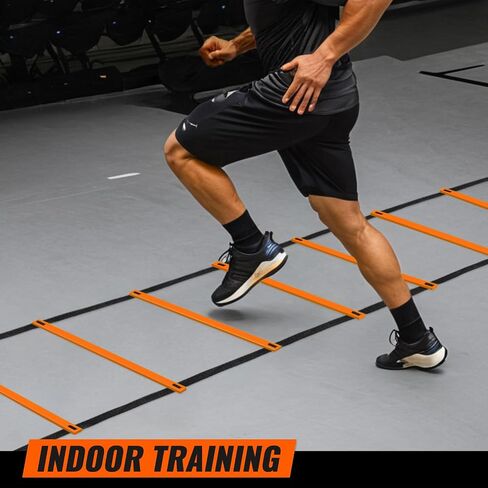 Teenitor Agility Ladder 21 Rung 29.5ft Speed Ladder Training Ladder for Soccer, Speed, Football Fitness Feet Training Carry Bag Agility Training Equipment, Sports Agility Ladders for Kids in Saudi Arabia