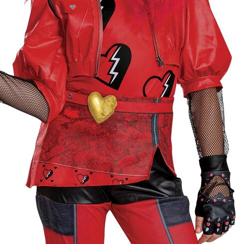 Disguise Girls Descendants Red Deluxe Costume, Official Disney Descendants the Rise of Red Costume Jumpsuit, Wig Not Included in Kuwait