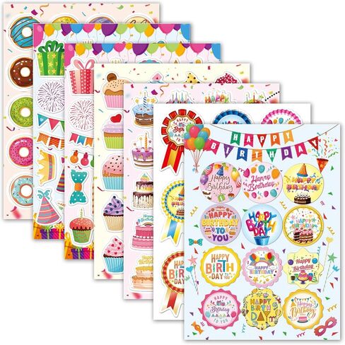 50pcs ملصقات عيد ميلاد سعيد للأطفال المراهقين فينيل مقاوم للماء ملصقات حفلة عيد ميلاد لطيفة لزجاجات المياه الكرتون ملصقات عيد ميلاد سعيد للهدية المحمول هيدروفاسك اليومية in Kuwait