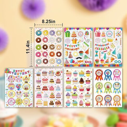 50pcs ملصقات عيد ميلاد سعيد للأطفال المراهقين فينيل مقاوم للماء ملصقات حفلة عيد ميلاد لطيفة لزجاجات المياه الكرتون ملصقات عيد ميلاد سعيد للهدية المحمول هيدروفاسك اليومية in Kuwait