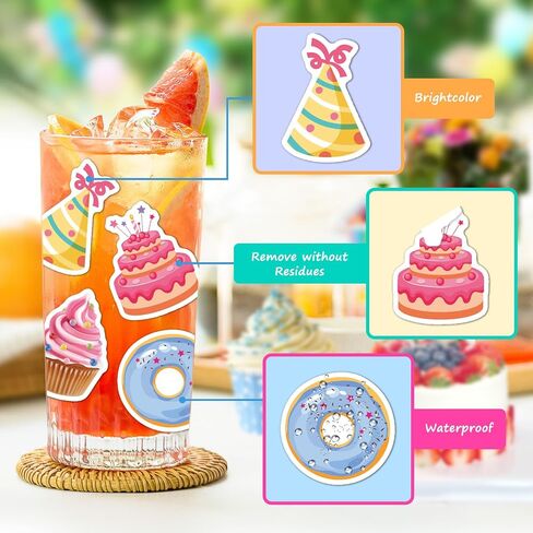 50pcs ملصقات عيد ميلاد سعيد للأطفال المراهقين فينيل مقاوم للماء ملصقات حفلة عيد ميلاد لطيفة لزجاجات المياه الكرتون ملصقات عيد ميلاد سعيد للهدية المحمول هيدروفاسك اليومية in Kuwait