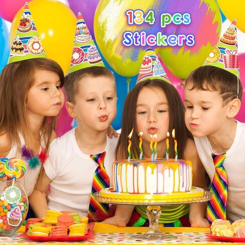 50pcs ملصقات عيد ميلاد سعيد للأطفال المراهقين فينيل مقاوم للماء ملصقات حفلة عيد ميلاد لطيفة لزجاجات المياه الكرتون ملصقات عيد ميلاد سعيد للهدية المحمول هيدروفاسك اليومية in Kuwait