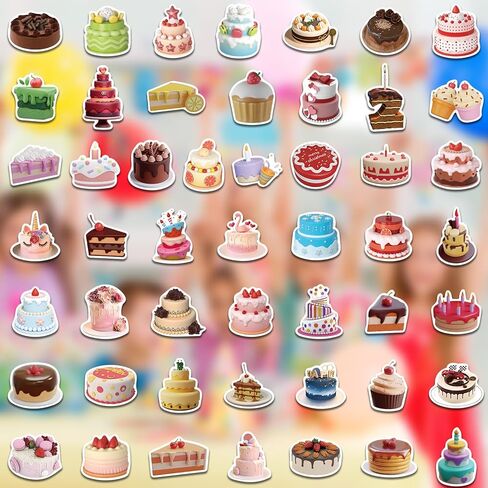 50pcs ملصقات عيد ميلاد سعيد للأطفال المراهقين فينيل مقاوم للماء ملصقات حفلة عيد ميلاد لطيفة لزجاجات المياه الكرتون ملصقات عيد ميلاد سعيد للهدية المحمول هيدروفاسك اليومية in Kuwait