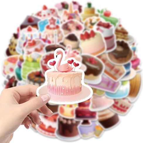 50pcs ملصقات عيد ميلاد سعيد للأطفال المراهقين فينيل مقاوم للماء ملصقات حفلة عيد ميلاد لطيفة لزجاجات المياه الكرتون ملصقات عيد ميلاد سعيد للهدية المحمول هيدروفاسك اليومية in Kuwait