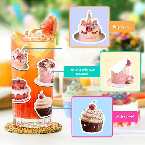 50pcs ملصقات عيد ميلاد سعيد للأطفال المراهقين فينيل مقاوم للماء ملصقات حفلة عيد ميلاد لطيفة لزجاجات المياه الكرتون ملصقات عيد ميلاد سعيد للهدية المحمول هيدروفاسك اليومية in Kuwait