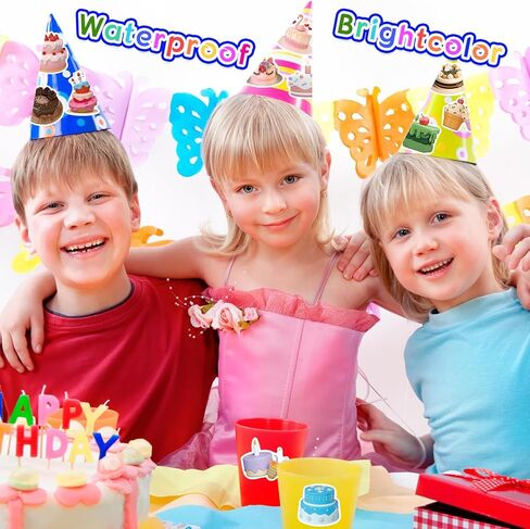 50pcs ملصقات عيد ميلاد سعيد للأطفال المراهقين فينيل مقاوم للماء ملصقات حفلة عيد ميلاد لطيفة لزجاجات المياه الكرتون ملصقات عيد ميلاد سعيد للهدية المحمول هيدروفاسك اليومية in Kuwait