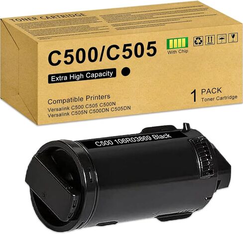 VersaLink C500/C505 106R03869 Black Extra High Capacity Toner Cartridge Compatible for Versalink C500 C505 C500N C505N C500DN C505DN Printers (12,500 Pages) in Saudi Arabia