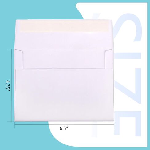 A2 Envelopes Self Seal 500 Pack - 4-3/8 x 5-3/4 White Invitation Envelopes Bulk for Postcard, Wedding, RSVP, Thank You Notes, Announcements, Greeting Cards, Photos in Saudi Arabia