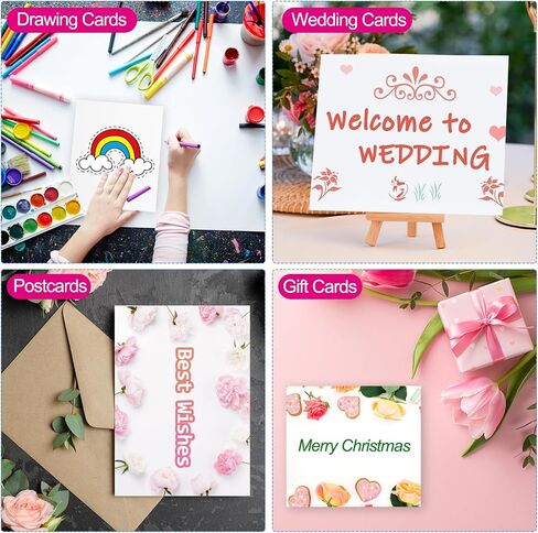 PATIKIL 25 Sets Pure Cotton Watercolor Cards 140lb/300 GSM Postcards with Envelopes for Art Painting Creative Thank Notes, 5x7 Inch Foldable Size(White Box) in Saudi Arabia