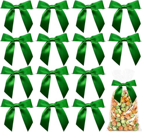 50 PCS 3.5" Hot Pink Ribbon Bows for Gift Wrapping Premade Satin Twist Tie Bows for Craft Sewing Scrapbooking Wedding Birthday Christmas and Easter Festival Gift Wrapping in Kuwait