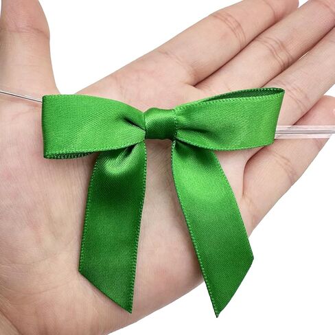 50 PCS 3.5" Hot Pink Ribbon Bows for Gift Wrapping Premade Satin Twist Tie Bows for Craft Sewing Scrapbooking Wedding Birthday Christmas and Easter Festival Gift Wrapping in Kuwait