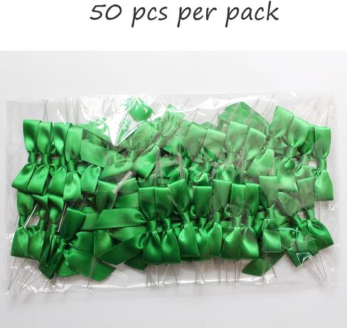 50 PCS 3.5" Hot Pink Ribbon Bows for Gift Wrapping Premade Satin Twist Tie Bows for Craft Sewing Scrapbooking Wedding Birthday Christmas and Easter Festival Gift Wrapping in Kuwait