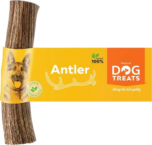 GIGIL Treat You Pet Like a King - 100% Natural Deer Split Antlers for Medium Dogs - Premium Elk Antlers - Long Lasting Dog Chew Toy - Naturally Shed and Organic Antlers for Dogs - Size M in Saudi Arabia