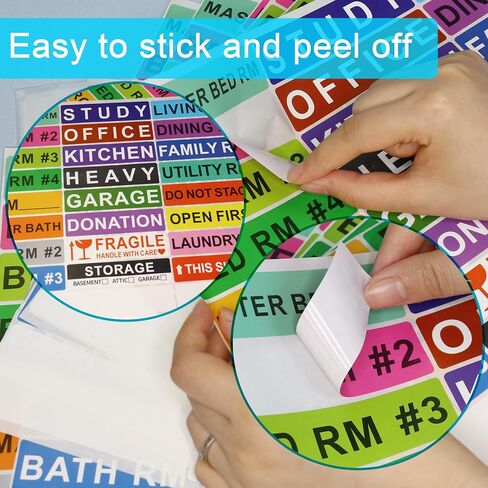 Hybsk 1x4 inch Large Home Moving Labels for Boxes Apartment Moving Helper Packing Fragile Furniture Labels (Type 1) in Saudi Arabia