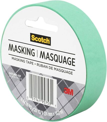Scotch Expressions Masking Tape, .94 in x 20 yd, 6 Rolls, Mint Green in Saudi Arabia