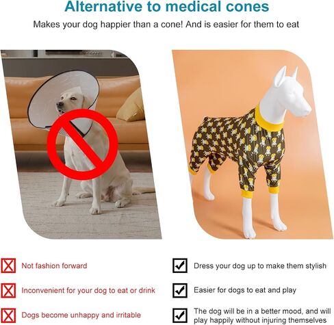 LovinPet Dog Pajamas for Medium Dogs, Wound Care, Surgery Recovery Cotton Pullover Dog Pajamas, Cozy Stretchy Fabric, Giraffe Print, Onesie for Large Dogs Pitbull Party Clothes, Pet Costume,Large in Saudi Arabia