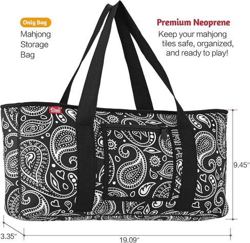 Yookee Home Bag Mahjong Bag Neoprene Mahjong Bas مع اثنين من الأغلفة (حالة فقط) in Kuwait