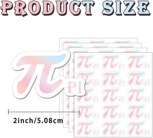 240Pcs π Symbol Decorations Scientific Labels Pi Day Commemorative Celebration Stickers 2 inch Geometric Pi Math Science Labels for Planner's Math Lover Gifts Party Classroom Decoration (2) in Saudi Arabia