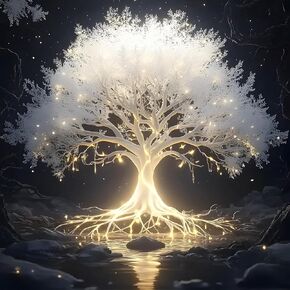 MXJSUA TREE OF LIFE DAIMOND مجموعات الطلاء للبالغين ، مجموعات فن الماس 5D للمبتدئين ، صورة مثقلة كاملة DIY مع Diamond for Home Wall Decor