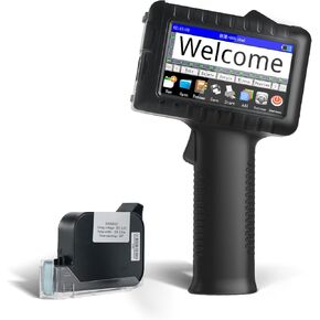 طابعة JWM Handheld Inkjet ، مسدس طابعة نفث الحبر باليد متعددة الوظائف مع خرطوشة حبر سريعة الجفاف 42 مل للاستخدام في الهواء الطلق ، مريح ، 600 دبوة دبياً