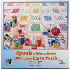 SUNSOUT INC - Spools - 1000 pc Jigsaw Puzzle by Artist: Rebecca Barker - Finished Size 20" x 27" - MPN# 24218