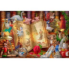 شركة Vermont Christmas Company Fairy Tale Fun Jigsaw Puzzle 100 قطعة ، قطع كبيرة مثالية للأطفال وكبار السن