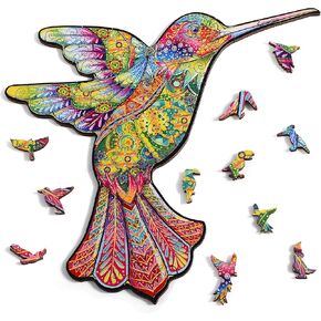 اللغز الخشبي الطنان للبالغين ، 108 PCS Animal Freefians Mustical Bazzles - 7.55 × 10.78 بوصة ، هدية إبداعية للمراهقين والبالغين