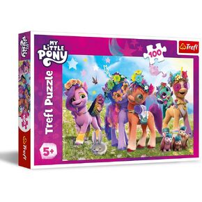 Trefl My Little Pony 100 قطعة Jigsaw Poncize Funny Ponies 16 "X11" Print ، أحذية DIY ، المرح الإبداعي ، بانوراما كلاسيكية للبالغين والأطفال من 5 سنوات