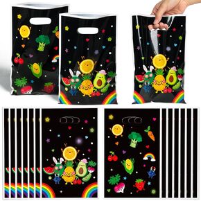 BHronony Dancing Fruit Birthday Bags - 50pcs Summer Goodie Bag Fruits Party Favor, Tropical Watermelon Strawberry Pineapple Gift Bags for Kid Girl Teen Birthday Dance Luau Holiday Decorations Supplies