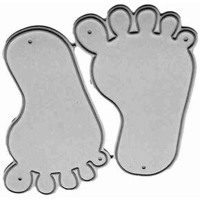 Baby Feet Die Cuts for Card Making,Scrapbooking Die-Cuts, Baby Feet Metal Cutting Dies Congratulations Die Cuts Embossing Stencils Template for DIY Scrap-Booking Decor Wedding Birthday Blessing Card