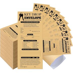 gisgfim 300PCS Key Drop Envelopes with Self Seal Drop Off Envelopes for After Hours 4-1/8x9-1/2 In Overnight Envelopes for Auto Shop Repair Service Drop Box Automotive Mechanic Car Drop Off Overnight