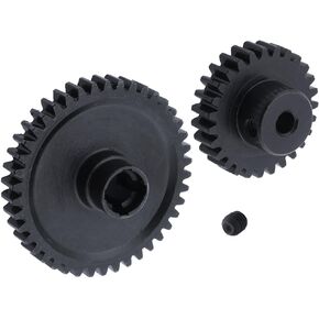 Hobbypark Metal Diff Gear Main Main Gear 42t & Motor Pinion Gear 27t for Wltoys A959-B A969-B A979-B K929-B 1/18 RC Scale Upgrade Car Parts (Black)