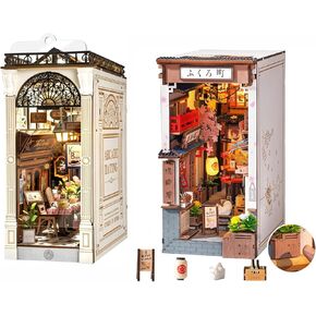 ROBOTIME DIY Book Nook Kits Dollhouse Room Bookstore